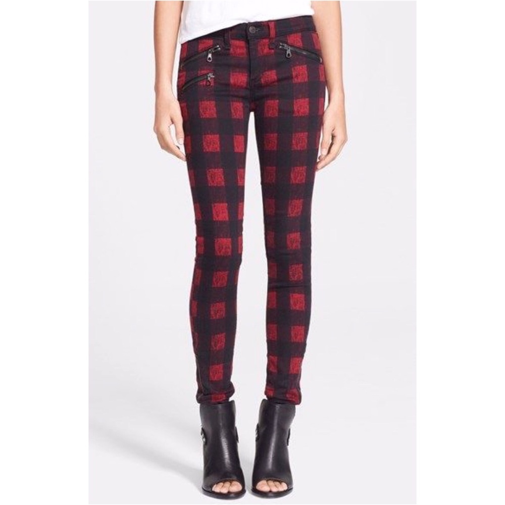 Rag & Bone Red Buffalo Plaid Pants